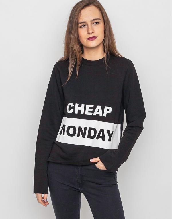 Mikina Cheap Monday Coach Block Logo Black
