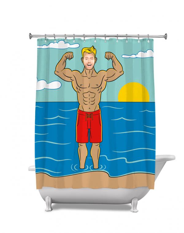 Big Mouth Shower Curtain In the Buff