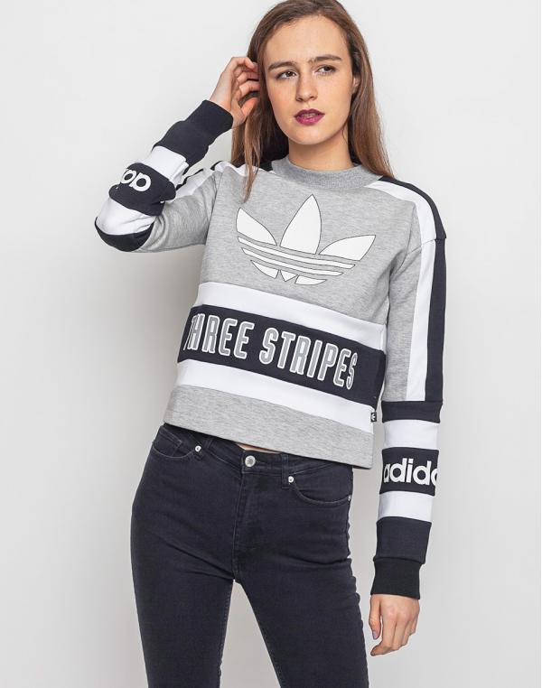 Mikina Adidas Originals Sweatshirt Medium Grey Heather / Black