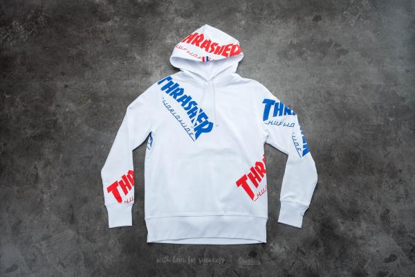 HUF x Thrasher Tour De Stoops Allover Hood White