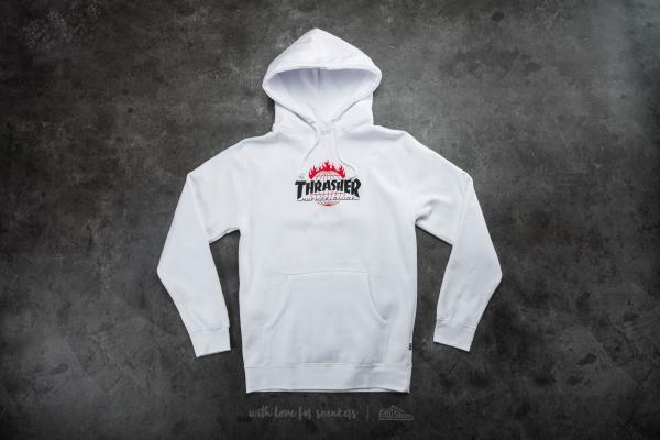 HUF x Thrasher Tour De Stoops Hooded Sweatshirt White
