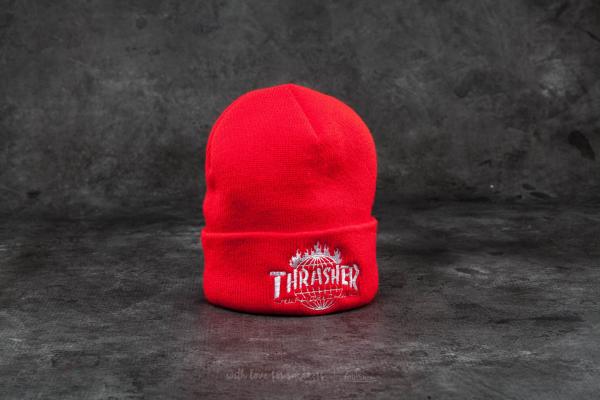 HUF x Thrasher Tour De Stoops Beanie Red