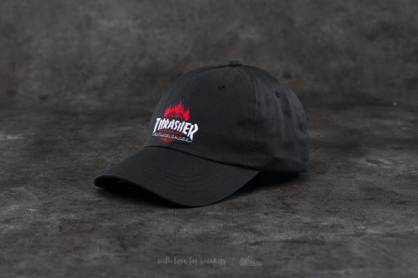 HUF x Thrasher Tour De Stoops Curve Visor 6 Panel Cap Black