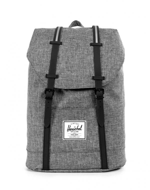 Batoh Herschel Supply Retreat Raven Crosshatch / Black Rubber / 3M Insert