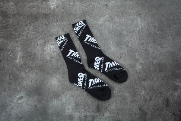 HUF x Thrasher Tour De Stoops Crew Sock Black