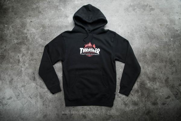 HUF x Thrasher Tour De Stoops Hooded Sweatshirt Black