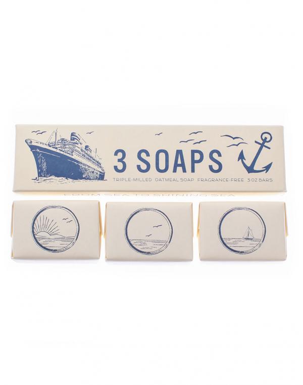 Men's Society Trio Of Soaps - Maritime