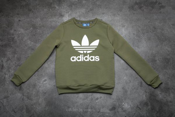 adidas Trefoil Crew Sweate Olive Cargo