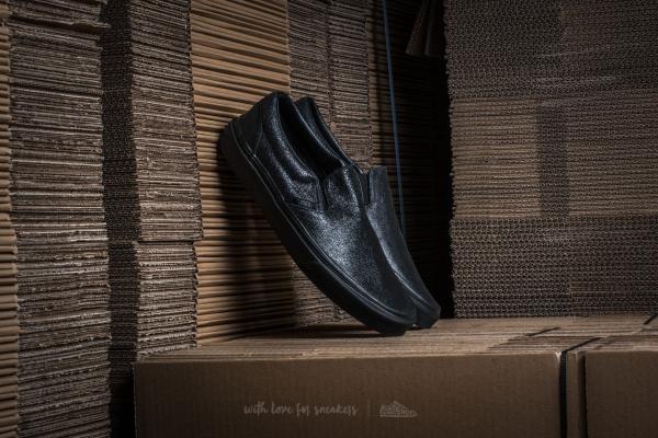 Vans Classic Slip-On (Patent Crackle) Black/ Black