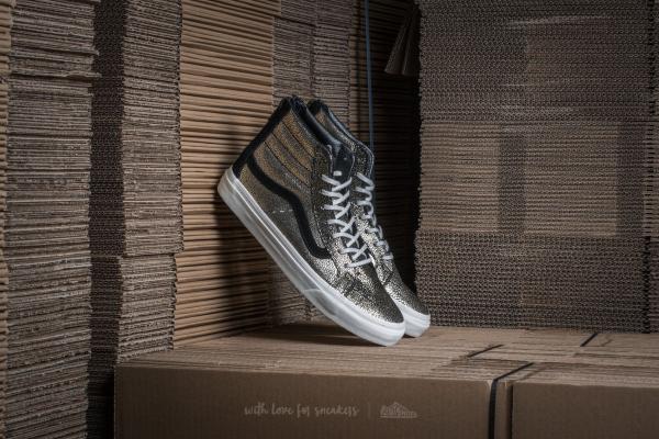 Vans Sk8-Hi Slim Zip (Gold Dots) Gold/ Blanc De Blanc
