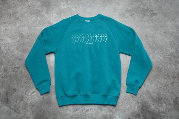 Polar Skate Co. Faded Face Sweatshirt Dark Teal