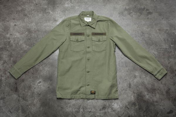 Carhartt WIP Long Sleeve Arrow Shirt Rover Green/ Black Stone Washed