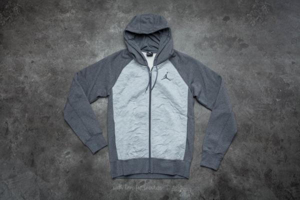 Air Jordan 3 Fleece Full-zip Hoodie Charcoal Heather/Dark Grey