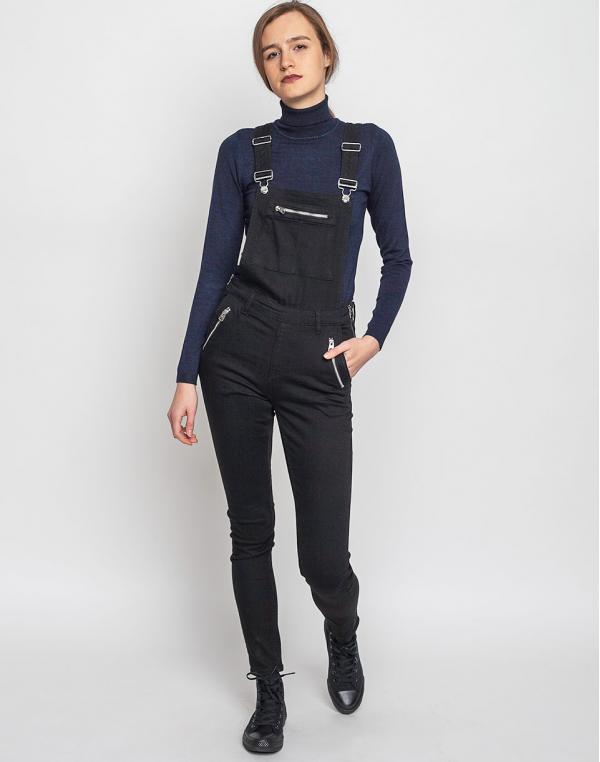 Kalhoty Cheap Monday Dungaree Zip BLACK