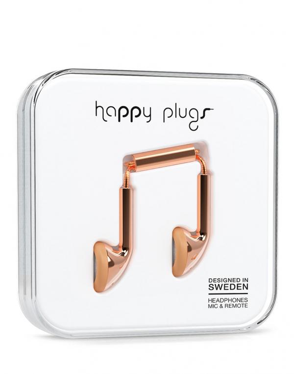 Sluchátka Happy Plugs Earbud Rose Gold