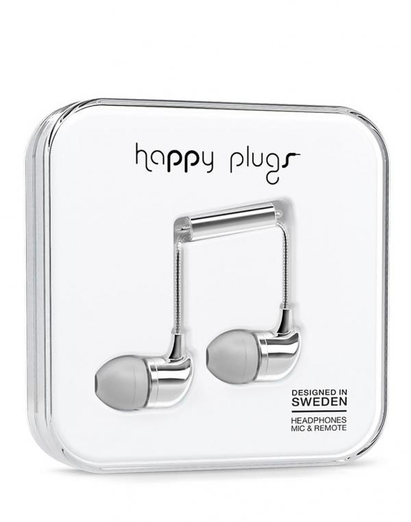 Sluchátka Happy Plugs In-Ear Silver