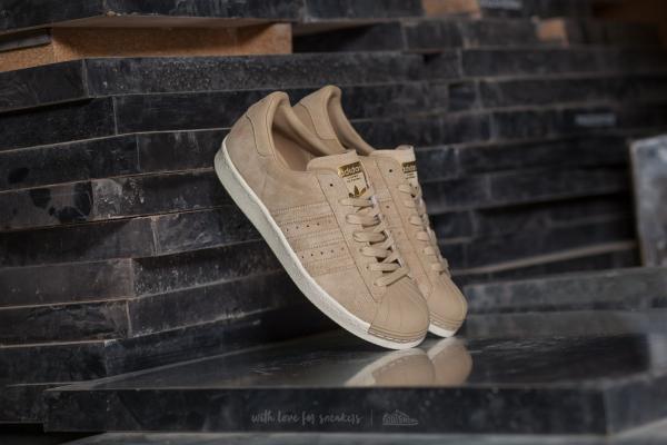 adidas Superstar 80s Linen Khaki/ Linen Khaki/ Gold Metallic