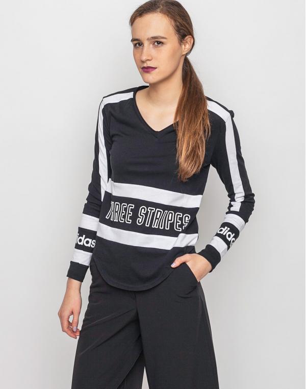 Triko Adidas Originals 3 Stripes Black / White