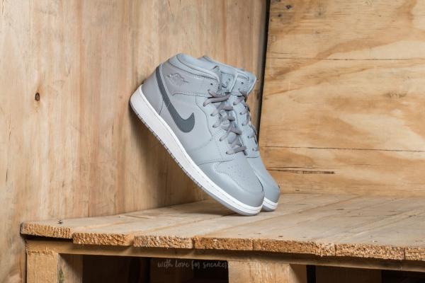 Air Jordan 1 mid BG Wolf Grey/ Cool Grey-White