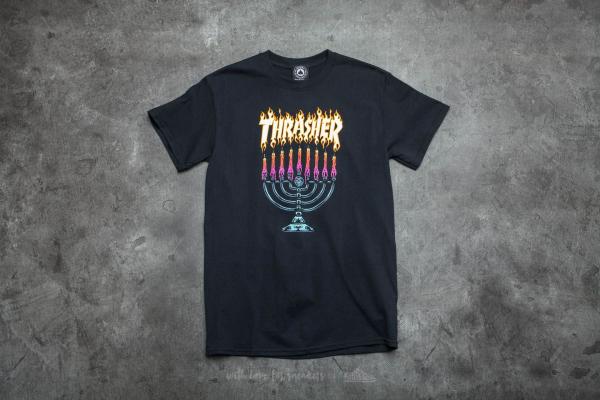 Thrasher Menorah T-Shirt Black