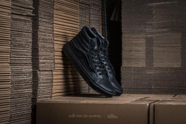 Vans Sk8-Hi Slim (Patent Crackle) Black/ Black