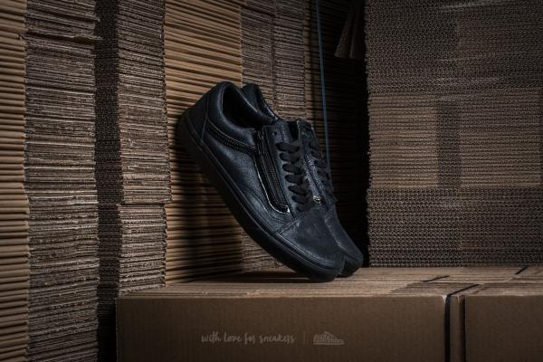 Vans Old Skool Zip (Patent Crackle) Black/ Black