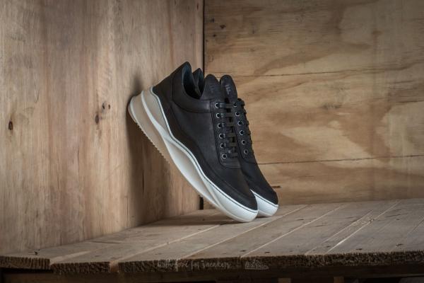 Filling Pieces Low Top Sky Matt Nubuck Black