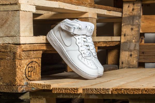 Nike Force 1 Mid (PS) White/ White-White