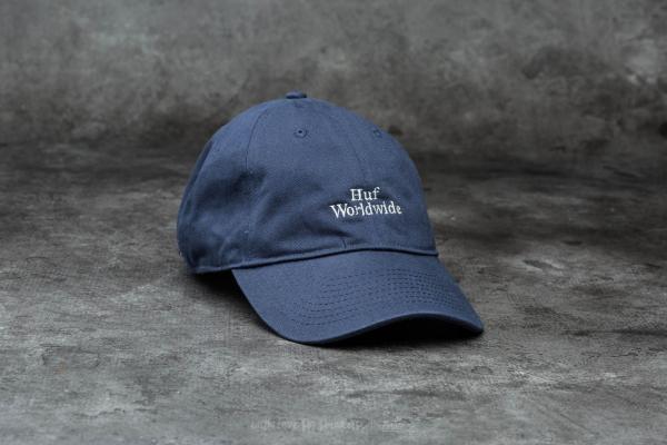 HUF Apparel Domestic Worldwide Curve Brim Cap Navy/ Grey