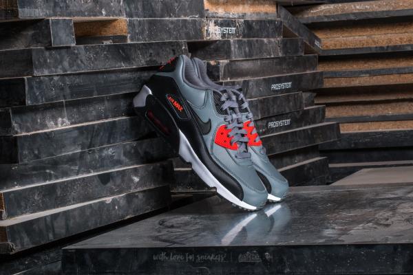 Nike Air Max 90 Leather (GS) Cool Grey/ Black-Max Orange