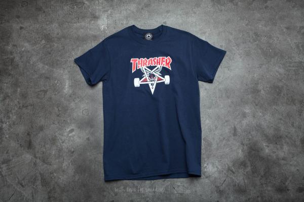 Thrasher Two-Tone Skategoat T-Shirt Navy Blue