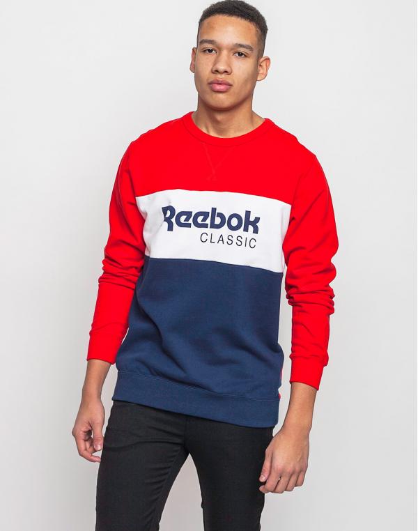 Mikina Reebok Archive Stripe Primal Red