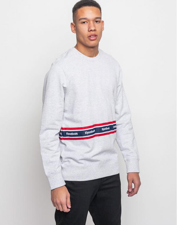 Mikina Reebok Taped Crewneck Light Grey Heather
