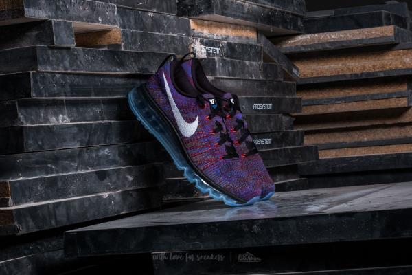 Nike Flyknit Max Black/ White-Medium Blue
