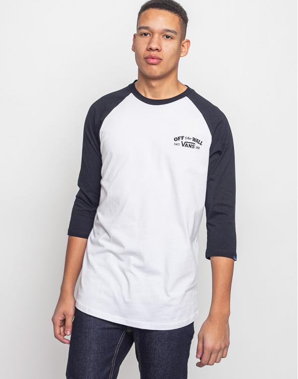Triko Vans Roll Em Raglan White - Black