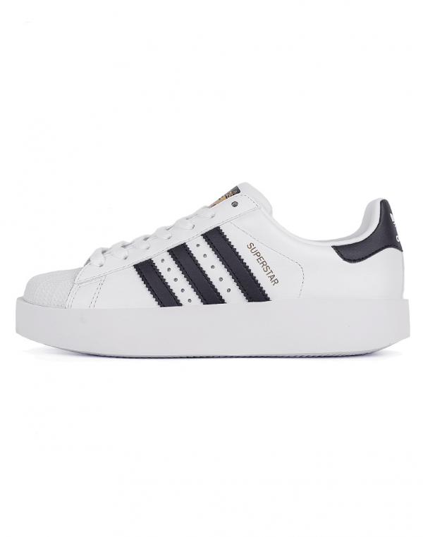 Adidas Originals Superstar Bold Footwear White / Core Black / Gold Met 41