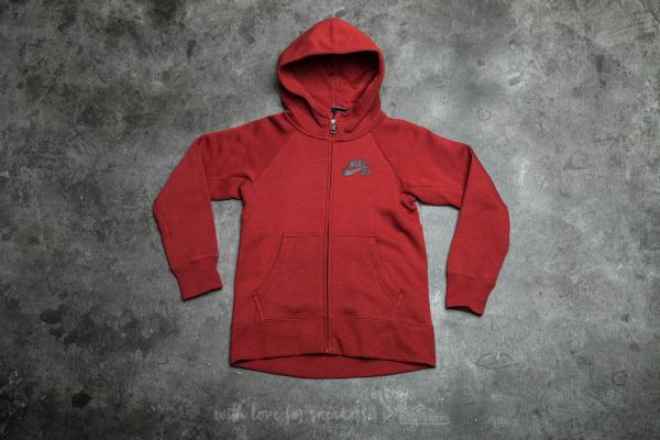Nike SB Boys Icon Hoodie Dark Cayenne/ Black