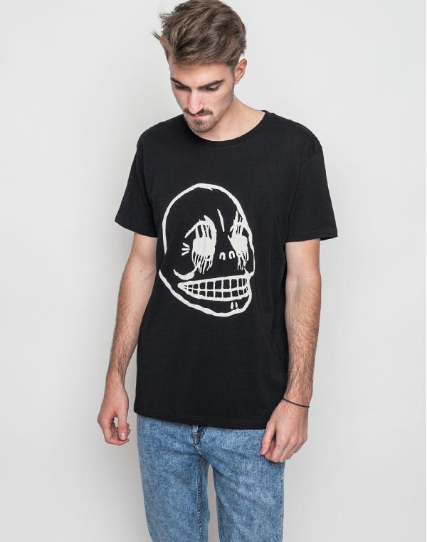 Triko Cheap Monday Standard Corpse Skull Black