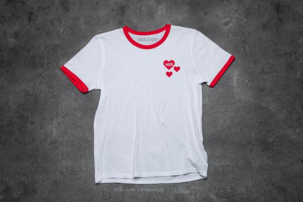 Vans W Hearts Ringe Tee White/ Tomato