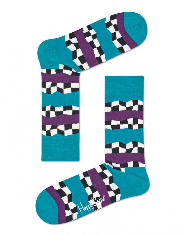 Ponožky Happy Socks Checkered Stripe Sock CST01-6001