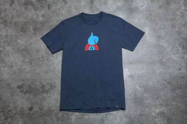by Parra Thumbs Up T-Shirt Navy Blue
