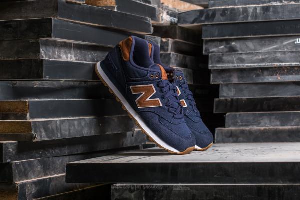New Balance 574 Navy / Brown