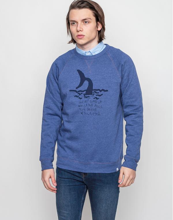 Mikina Loreak Mendian Ballena Azul Heather Ink