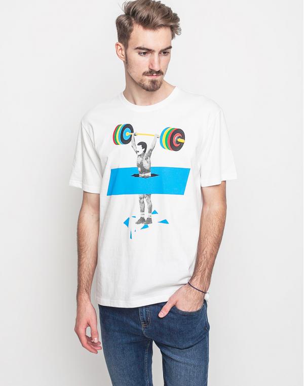 Triko Tee Library Weightlifting White