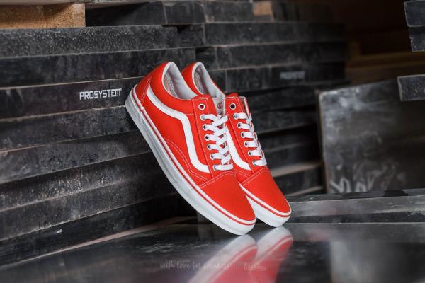 Vans Old Skool (Canvas) Cherry Tomato/ True White