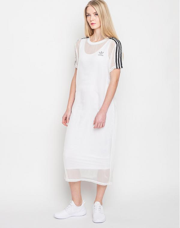Šaty Adidas Originals 3 Stripes Layer White