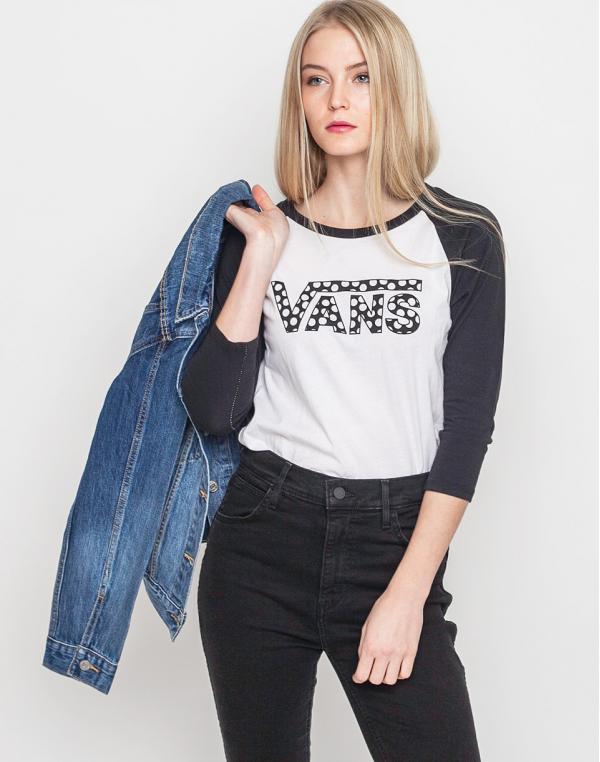 Logo tee Vans Classic Dot White - Black