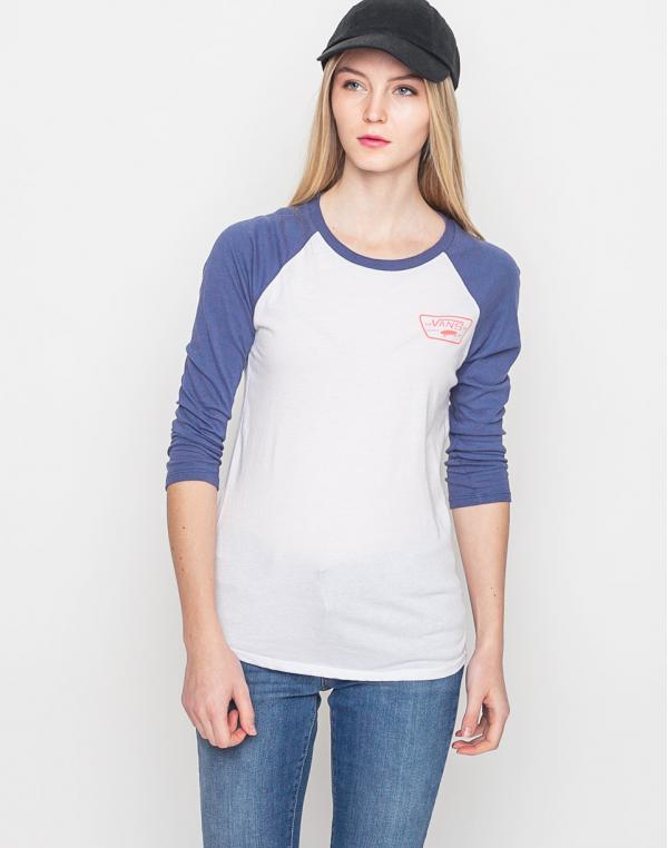 Triko Vans Full Patch Raglan White - Crown Blue