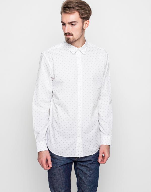 Košile Selected Onewick Bright White AOP