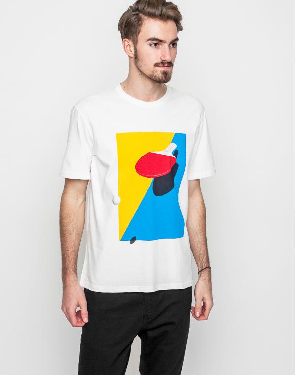 Triko Tee Library Ping-Pong White